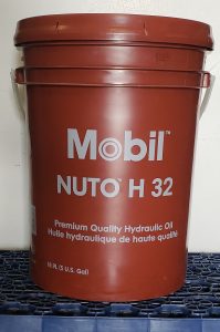 Pail of Mobil Nuto H 32 Hydraulic OIl